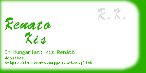 renato kis business card