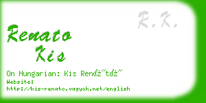 renato kis business card